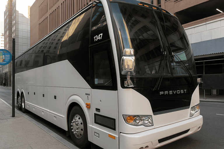 a Mount Pleasant Coach Bus Service coach bus