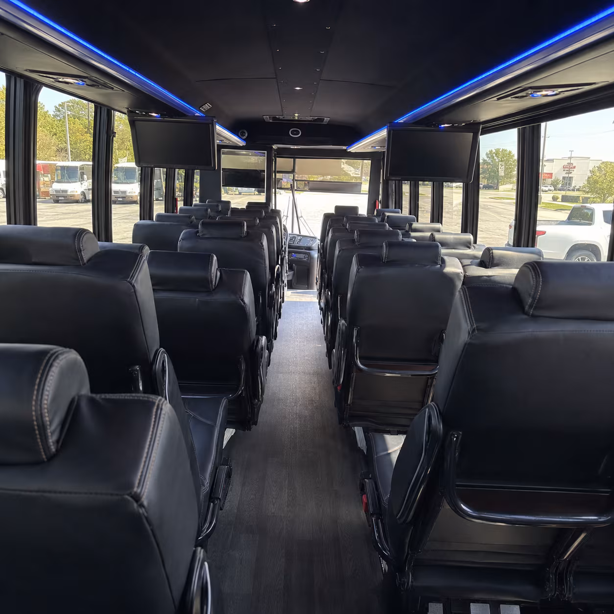 mount pleasant 25 passenger minibus inside