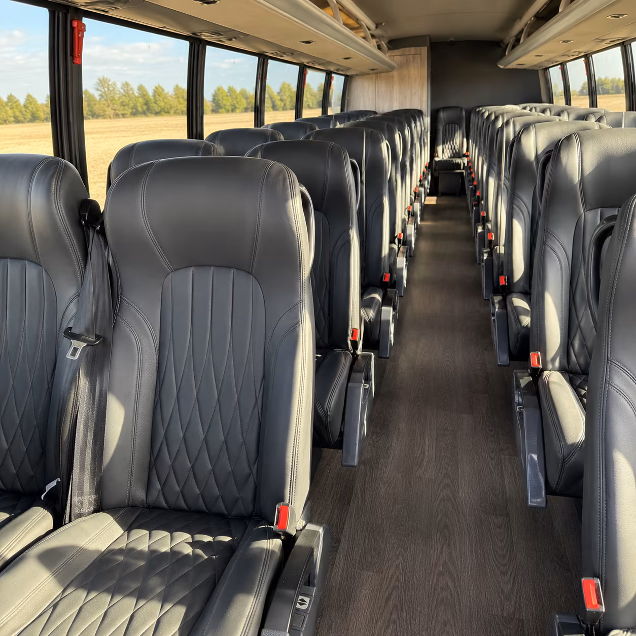 mount pleasant 28 passenger minibus interior