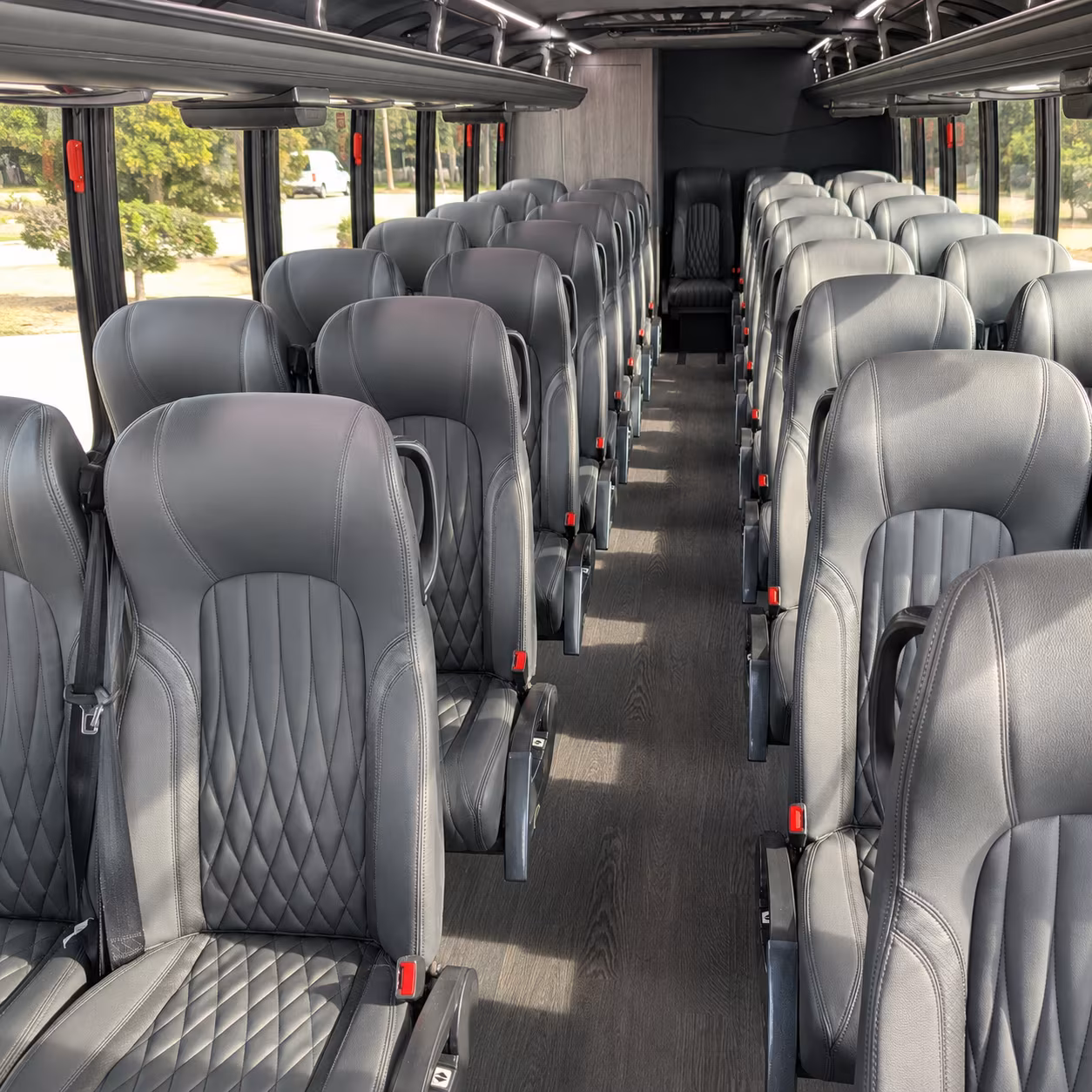 mount pleasant 35 passenger minibus inside