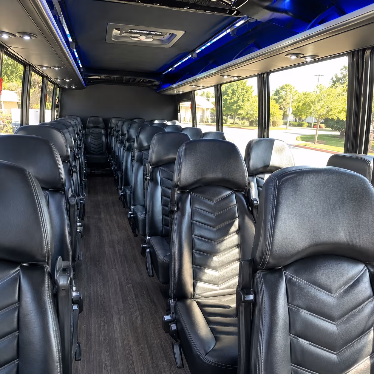 mount pleasant 35 passenger minibus interior