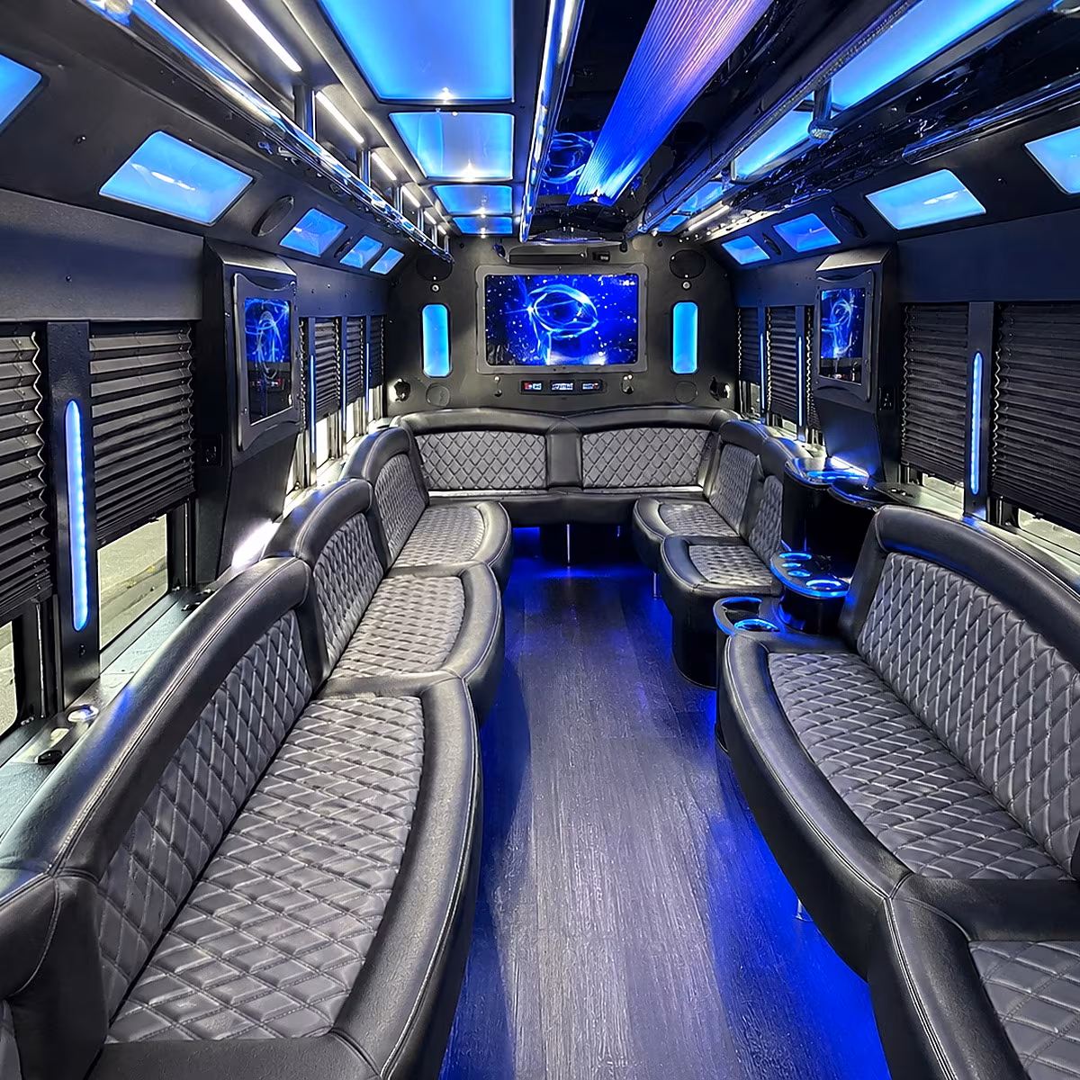 mount pleasant 50 passenger party bus interior