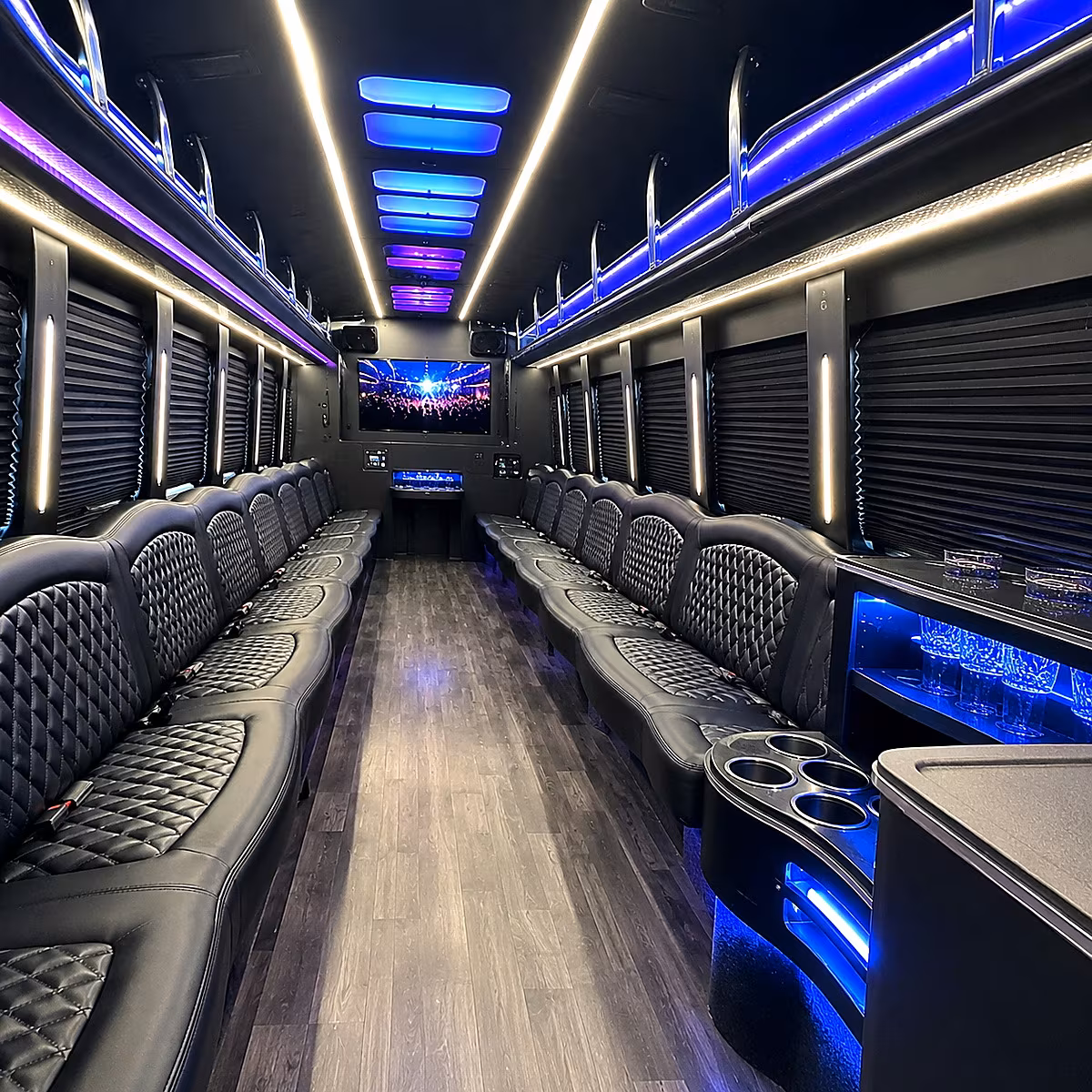 mount pleasant party bus inside