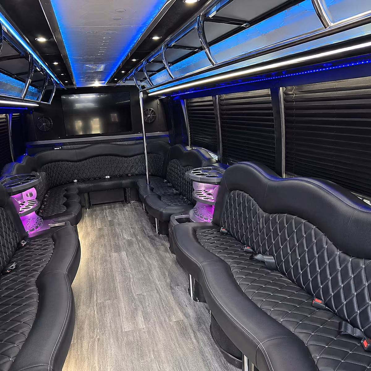 mount pleasant party bus interior