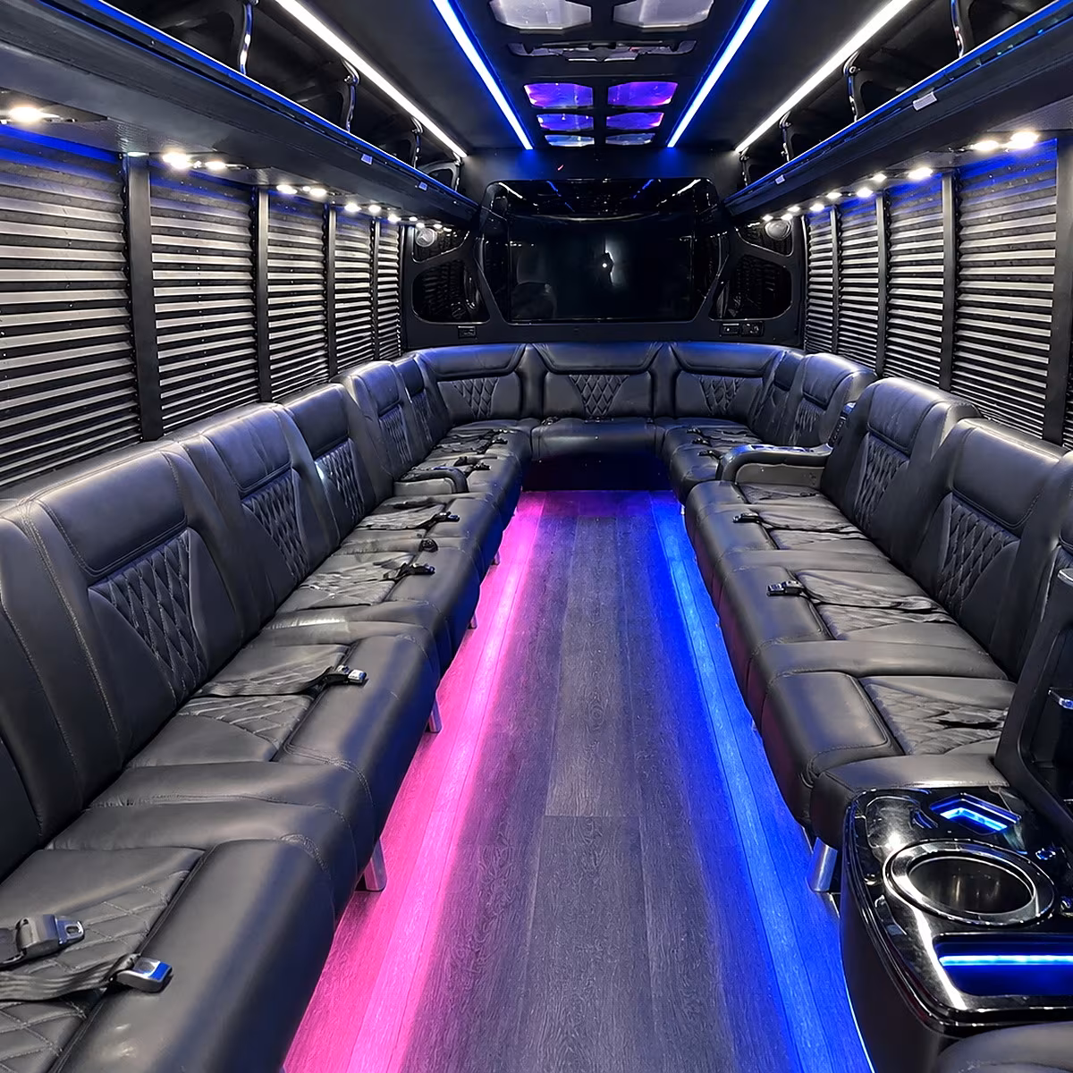 mount pleasant party bus rental interior