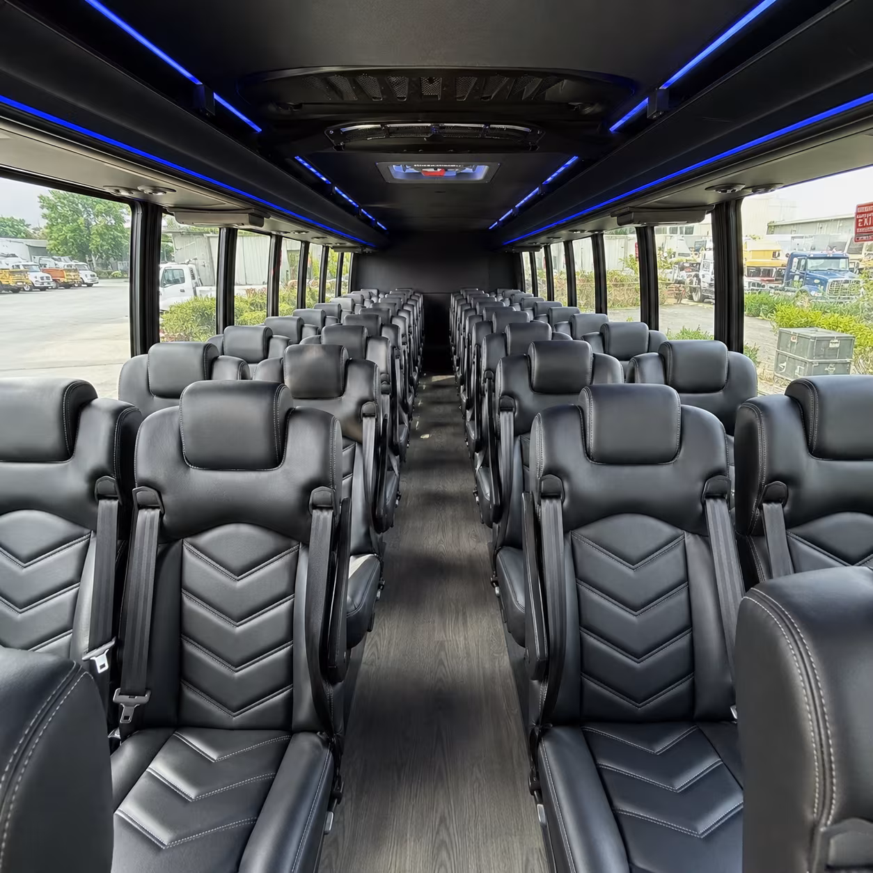 wedding day shuttle buses from mount pleasant hotels to the ceremony and reception